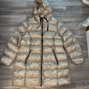 32 Degrees Women's Hooded Puffer Jacket - Light Tan